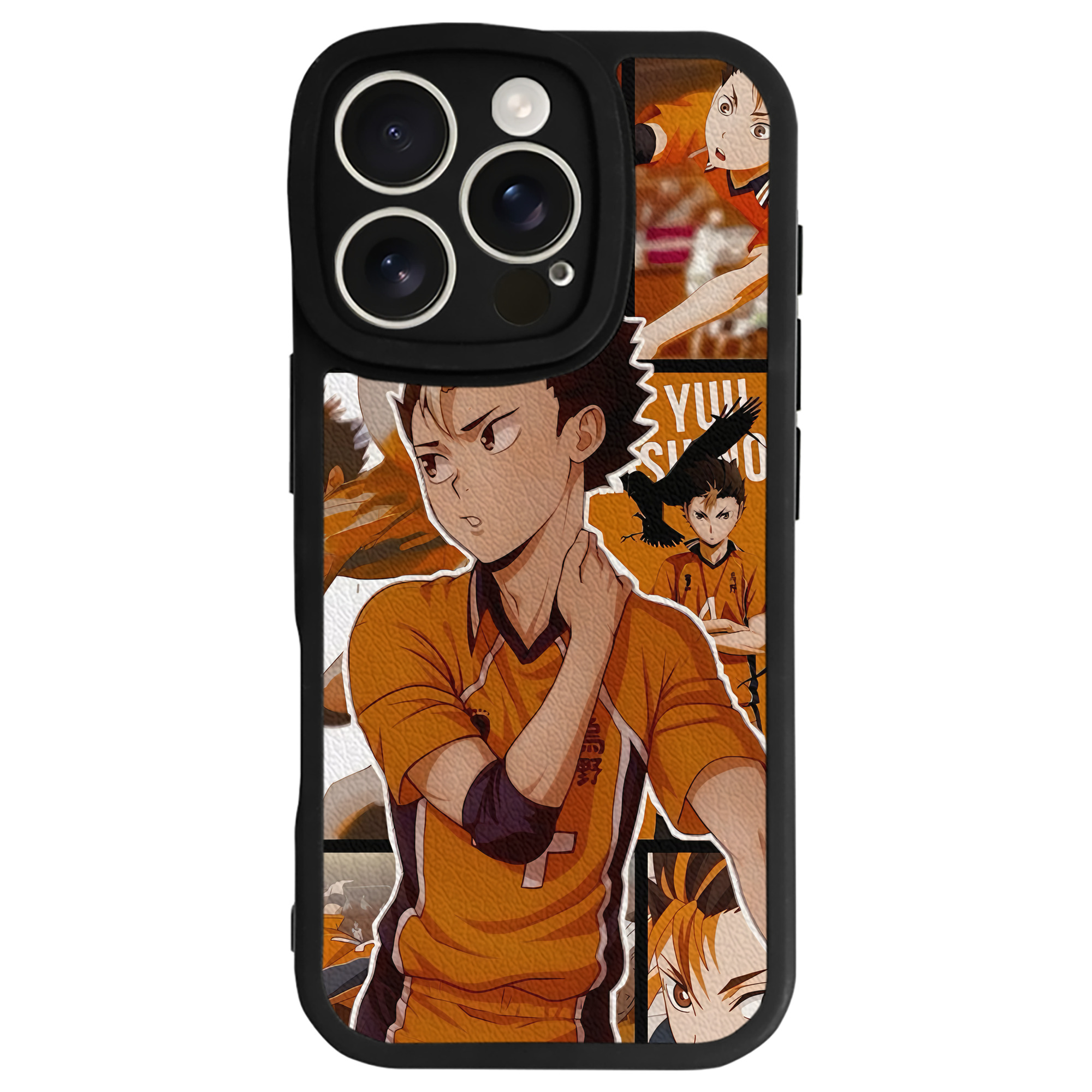 （画像用） ハイキュー!! Haikyu!! 【iPhone 16シリーズ対応】シリコンスマホケース（レザー調） 材質：シリコン